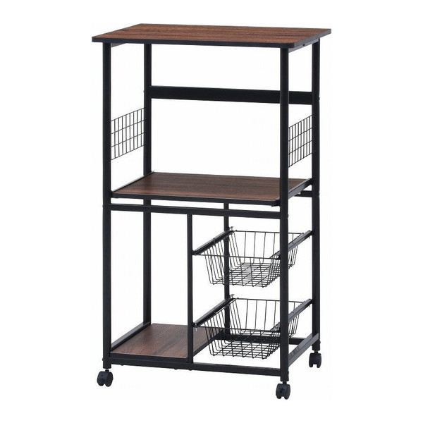 不二貿易 14638 レンジワゴン FBC-9812 BK/BR ブラック/ブラウン メーカー直送