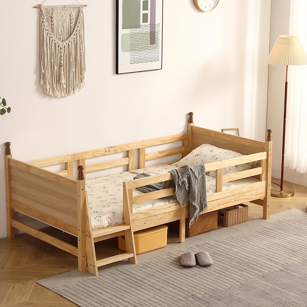 【国内即日発送】ロータイプ ロフトベッド 木製 システムベッド 子供ベッド ローハシゴ付く シングル ウッド ナチュラル 収納 北欧風 子供部屋 耐震 新作