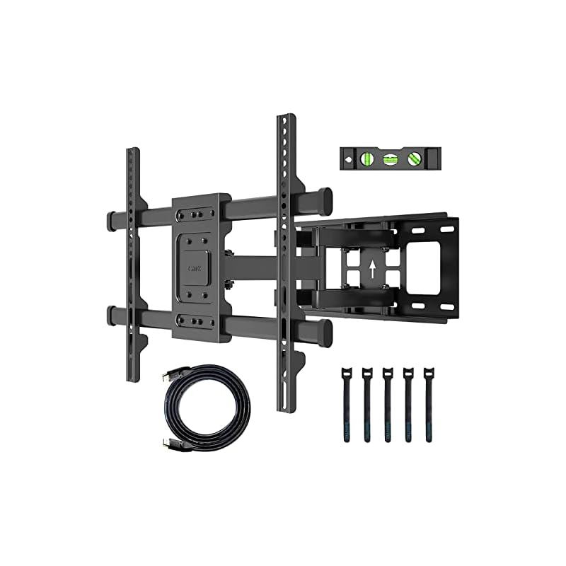 1homefurnit テレビ壁掛け金具 32-70インチLCD/LED対応 大型 耐荷重65kg 可動 チルト＆スイベル可能 VESA600x400mmまで テレビかべかけ金具 アーム式 フルモーシ