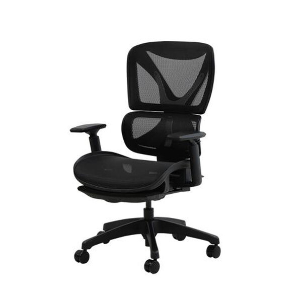 Netforce DX-1-BK-W-BK ブラック ダイナミクスエックスチェア マットブラックフレーム ヘッドレストなし メーカー直送