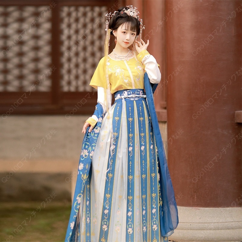 【2024新品追加】【最安値挑戦】新入荷春夏秋と冬フルセットに刺繍漢服レディースワンピース/漢服 コスプレ/漢服大人用46