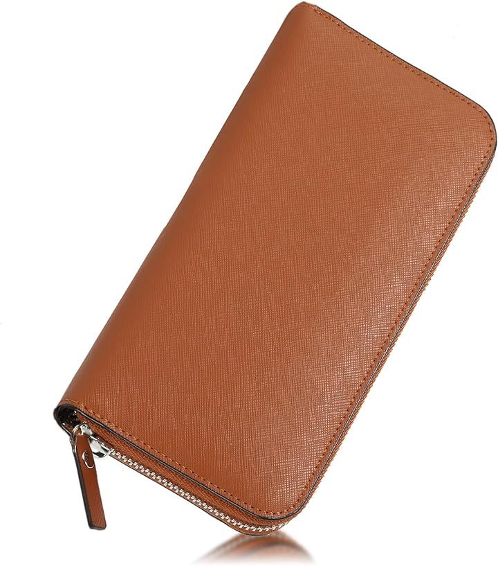 長財布 ラウンドファスナー メンズ 縦型 カード20枚( キャメル)