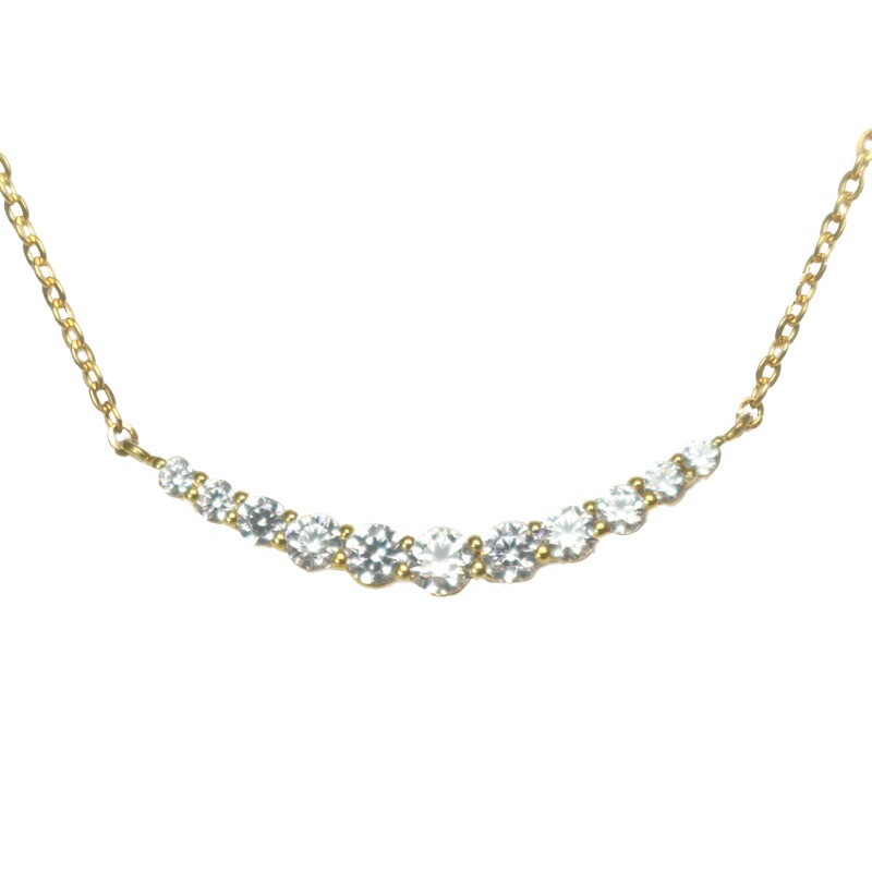 リボン済＆紙袋 ネックレス 正規品 レディース 華やかな印象のネックレス キュービックジルコニア シルバー素材 祝い