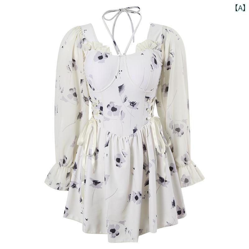 水着 レディース スイムウェア プール 温泉 夏 サマー バックレス アプリコット カジュアル 長袖 スカート ワンピース 8,065円