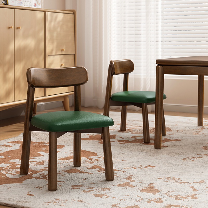 实木小凳子家用靠背小椅子木头方凳软包小板凳简约防滑门口换鞋凳