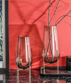 INSスタイル 花瓶 装飾 クリエイティブ カジュアル 大人気 ライトラグジュアリー ガラス 透明な