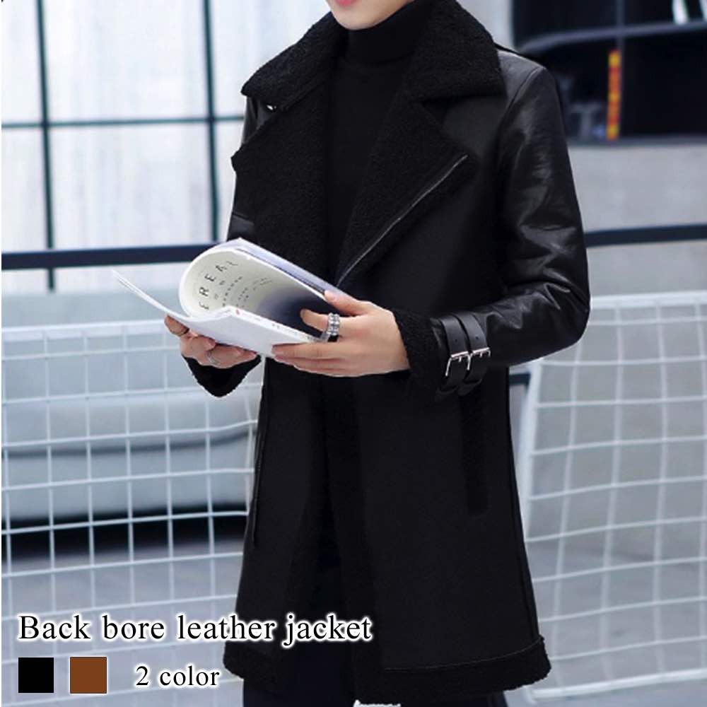 ライダースジャケット メンズ 裏ボアレザージャケット 厚手 春 セール Tシャツ 革ジャン 黒 ダブル ジャケット アウター 秋 ライダース 冬 着こなし ブルゾン バイク ブランド レザージャケット
