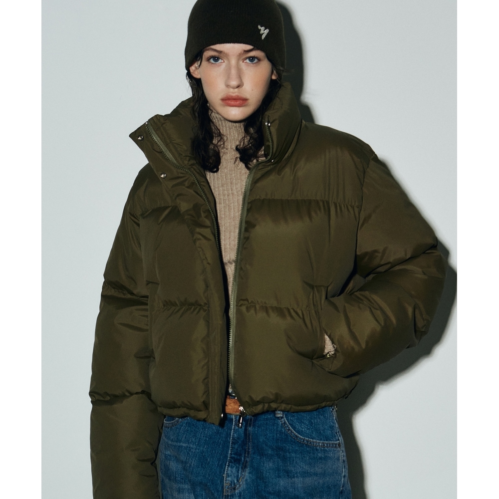 ニック&ニコールニコールボリュームパファーショートパディング_カーキ