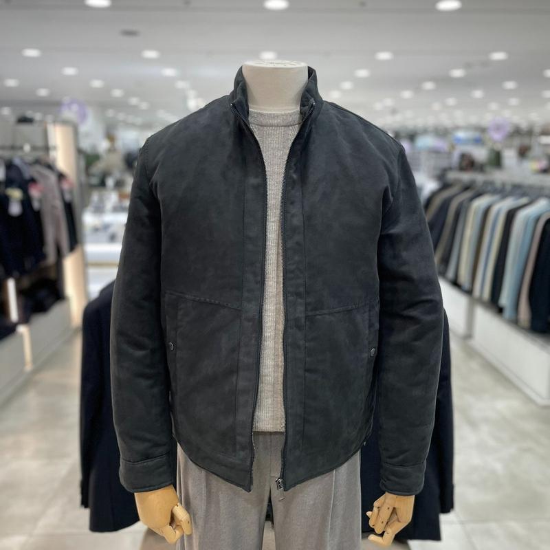 スエード軽量パディングジャンパー_ABF4JP1103_DGR