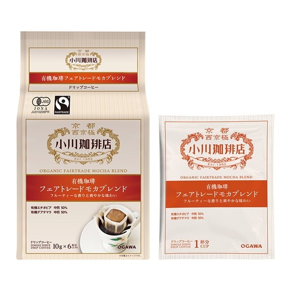 有機フェアトレードモカブレンド ドリップコーヒー 60g 6 メーカー直送
