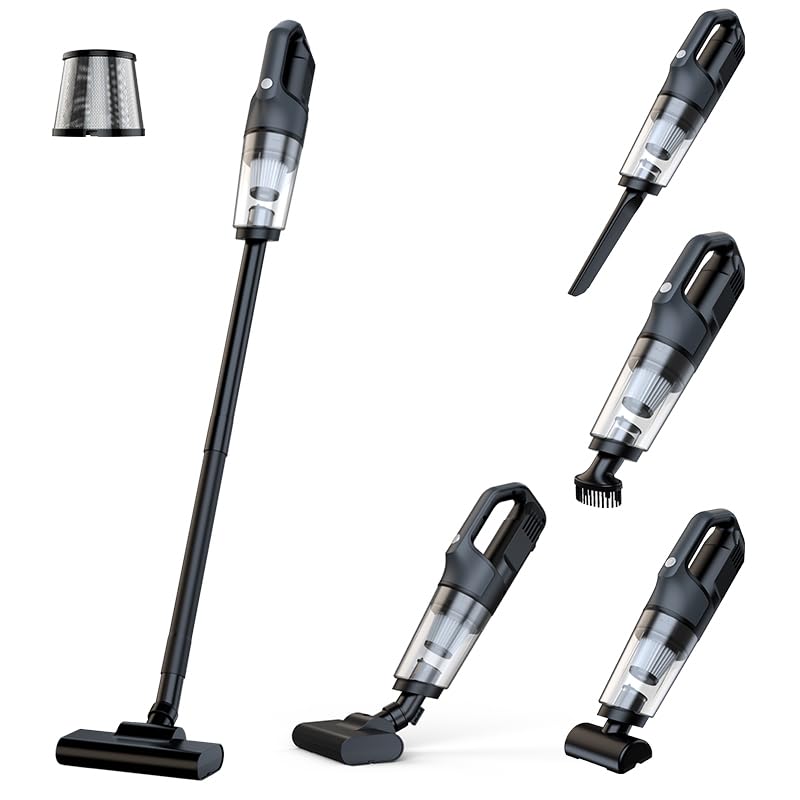 掃除機 コードレス Fochai【18000pa 強力吸引】スティック掃除機 5WAY 一人暮らし初の掃除機 ハンディー クリーナー スティック 一クリーナー 電気掃除機 5種類ノズル 軽量 Type