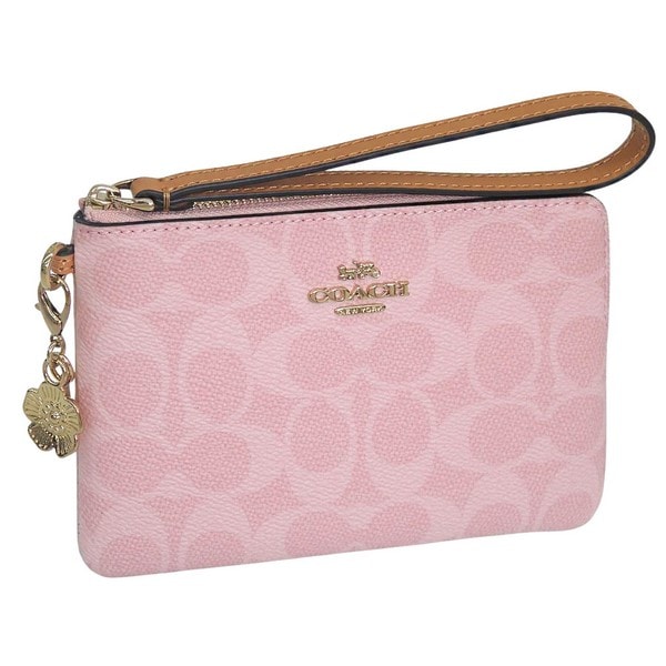コーチ ポーチ レディース リストレット アウトレット ピンク CRN ZIP SIG HRT CEF72IMPO COACH