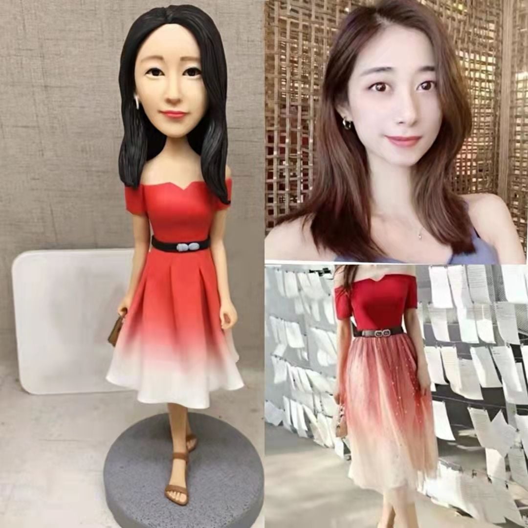 【オーダーメイド】3D肖像画 似顔絵 人形 フィギュア 彼氏 彼女 誕生日 ケーキトッパー 記念日 カップル 友達 プレゼント