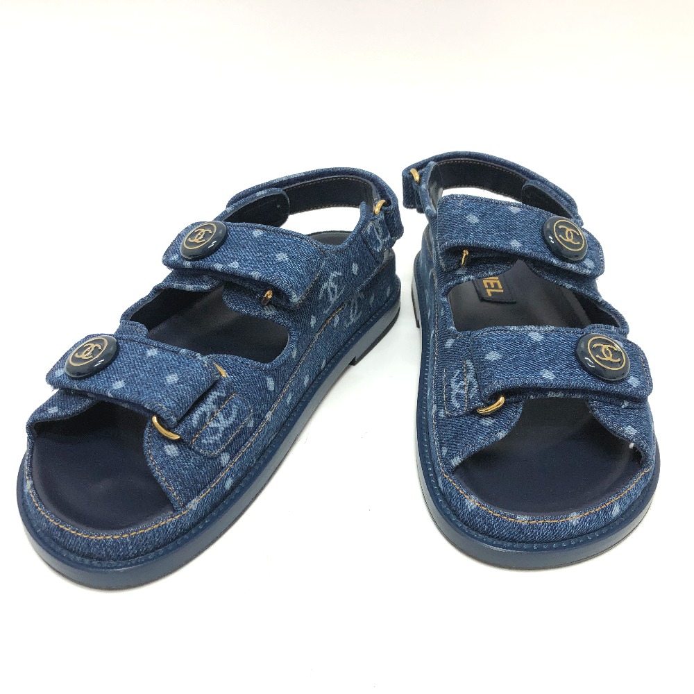 サンダル G35927 ココマーク CC 23P スポーツサンダル フラットサンダル 靴 シューズ　デニム デニム ブルー