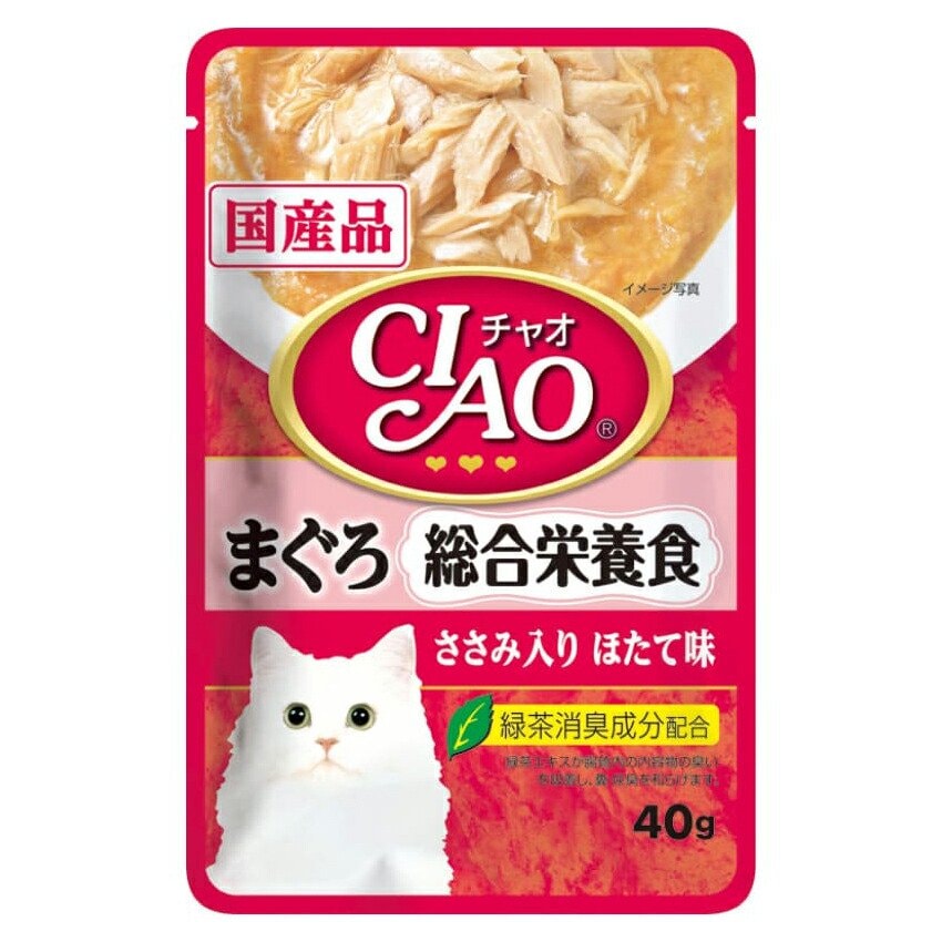 いなば　ＣＩＡＯパウチ　総合栄養食　まぐろ　ささみ入り　ほたて味　４０ｇX９６　ＣＲＣ35―20―20―10―40