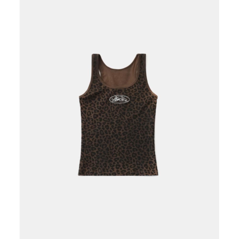BADBLOOD Mystic Tank Slim Fit Brown Leopard w-tnk25-026