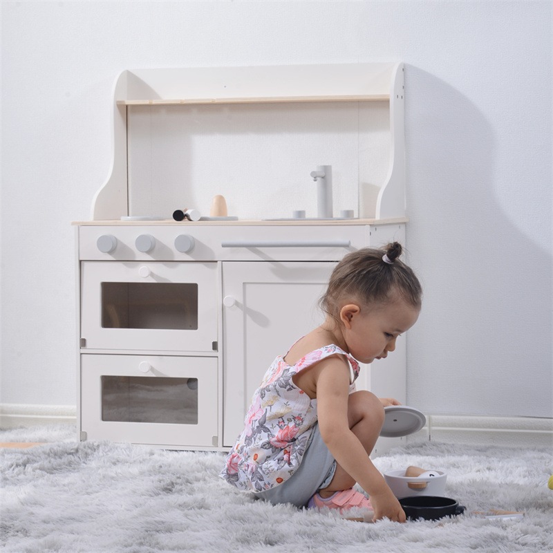 おままごと キッチン 黒板付き　木製 調理器具付き 台所 知育玩具 まねっこ コンロミニキッチン