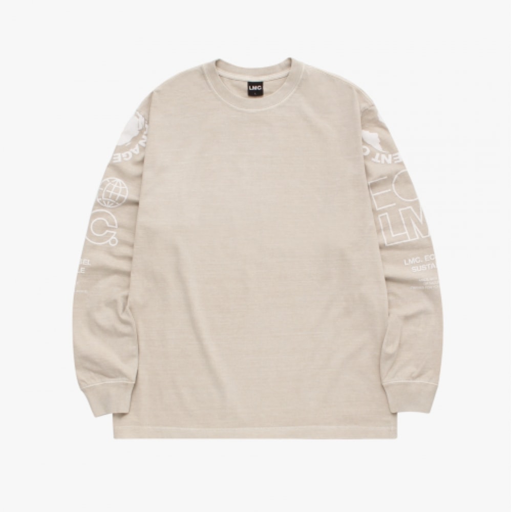 LMC LMC オーガニックダイドロングシルバー T シャツベージュ