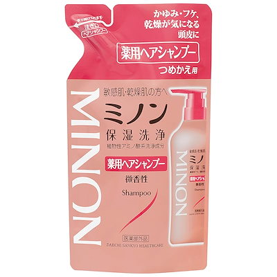 他サイト： ミノン薬用ヘアシャンプー詰替３８０ＭＬの商品画像