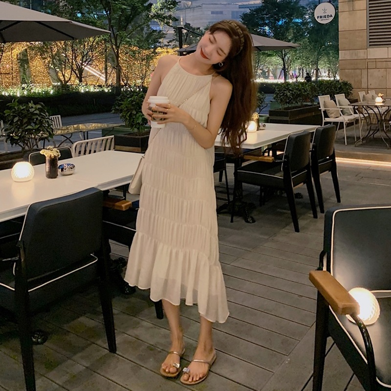 サスペンダーワンピース ホワイト ワンピース スリム 細身 ストレート スマート かわいい きれいめ