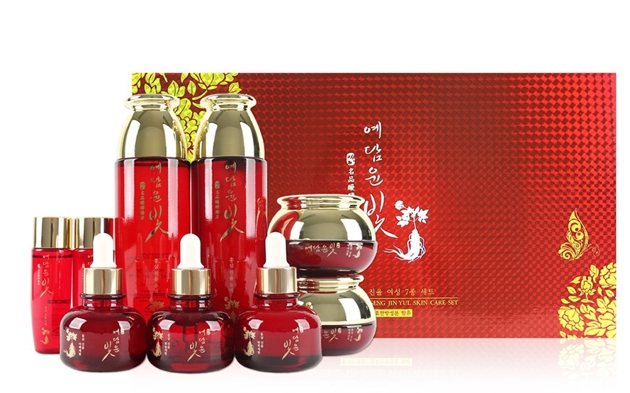 [韓国人気]イェダムユンビッ 紅参ジンユル 女性 7種セット/韓国化粧品/スキンケア/基礎化粧品セット