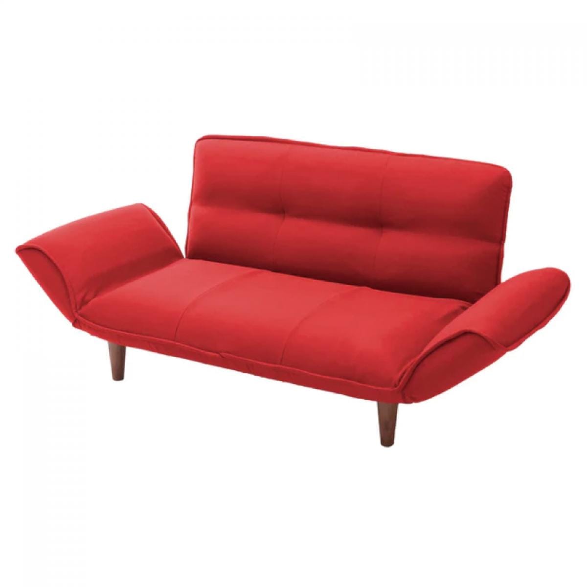 【I】セルタン カウチソファ 2人掛け KAN ダリアンレッド 日本製 リクライニング 座面ポケットコイル ソファ CELLUTANEA A01p-563RE【受注生産品】