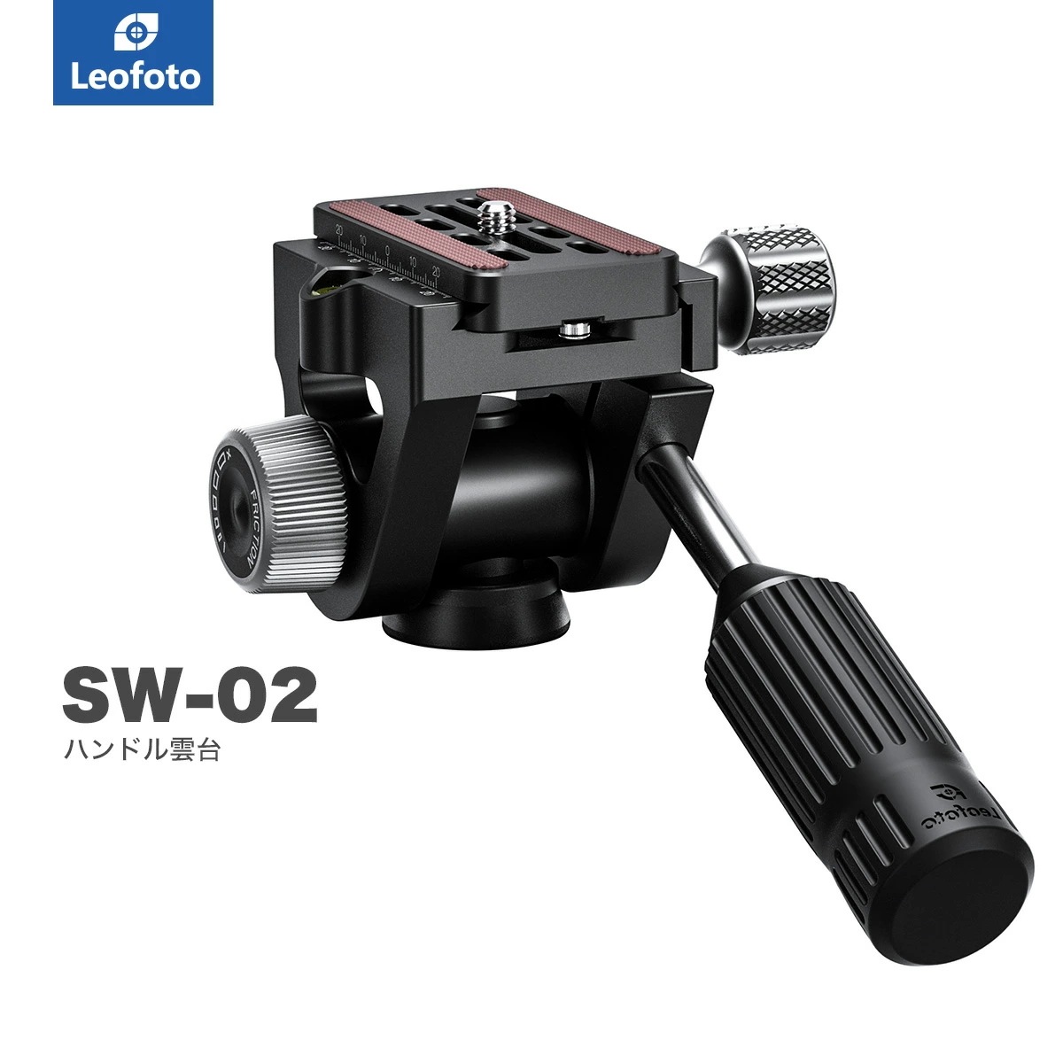 Leofoto(レオフォト) SW-02 カーウィンド用ワンウエイ雲台［3/8,1/4インチ対応プレート付属アルカスイス互換］