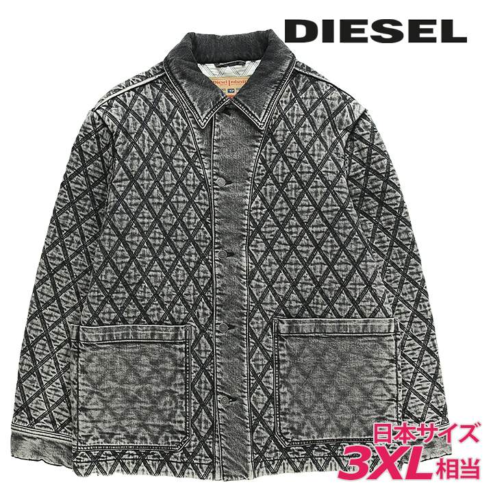 キルティングデニムジャケット メンズ D-ROLK-FS1 ヴィンテージウォッシュ加工 オーバーサイズ die-m-o-f8-429