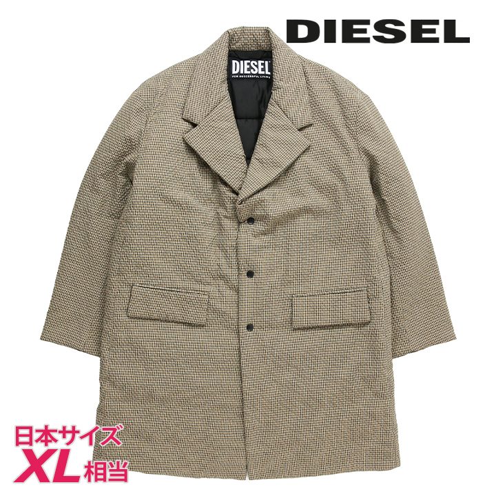 中綿コート メンズ J-CLEVE チェック柄 ヴァージンウール混 die-m-o-f8-066