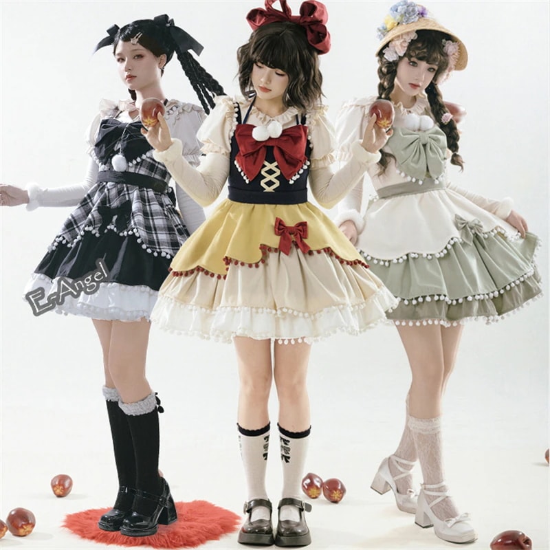 【快速出荷】ロリータワンピース 3色 秋冬 甘ロリ ワンピース キャミソールワンピース 厚手 アイドル衣装 ラシャ ベルベット ロリータドレス コスプレ キャミワンピ コスチューム jsk
