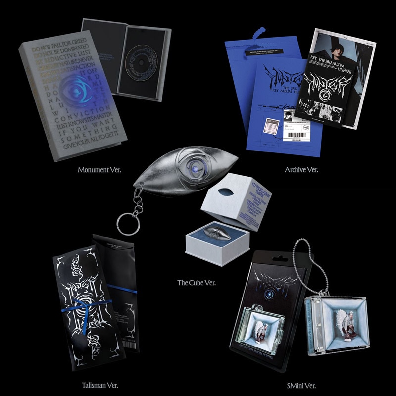 [5種セット] SHINee KEY [HUNTER] (Photo Book Ver+Package Ver.2種+SMini Ver.+QR Ver.) 正規3集 アルバム 韓国チャート反映