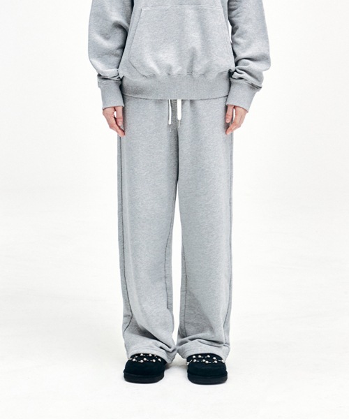 YOUHEE YOUHEE SYMBOL JERSEY TROUSER MELANGE GRAY YHPTEC001MG