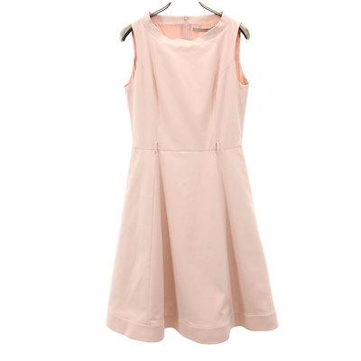 FOXEY Classic フォクシークラシック 日本製 ノースリーブ ワンピース 40 ピンク レディース 古着