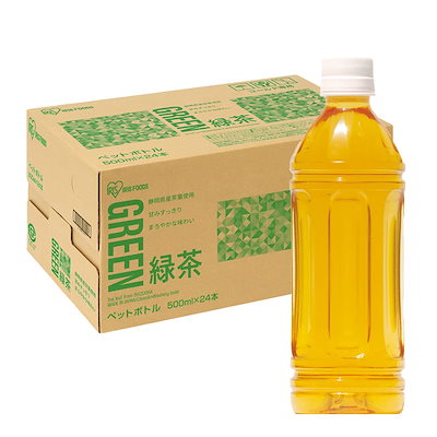 他サイト： アイリスオーヤマ 緑茶 ラベルレス 500ml ×24本 お茶 静岡県産 茶葉 ケース ペットボトル 500ミリリットル ボトル 国内製造 おちゃの商品画像