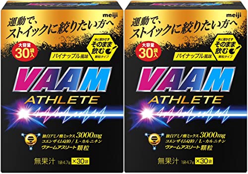 VAAM(ヴァーム) アスリート顆粒 パイナップル風味 30袋2箱セット 明治【Amazon.co.jp限定】