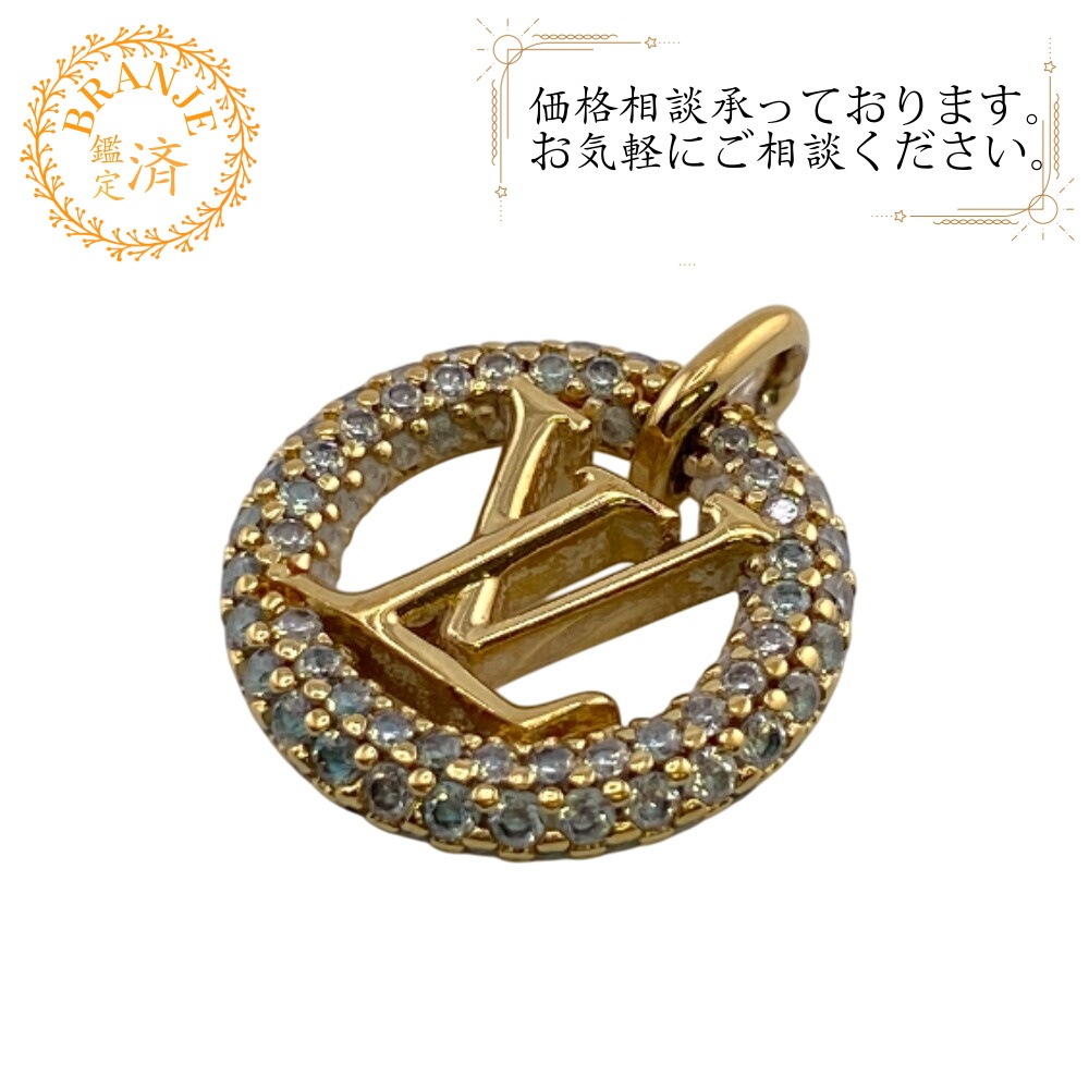 M00759 コリエ ルイーズ バイ ナイト LV ラインストーン ネックレス ゴールド ブランド