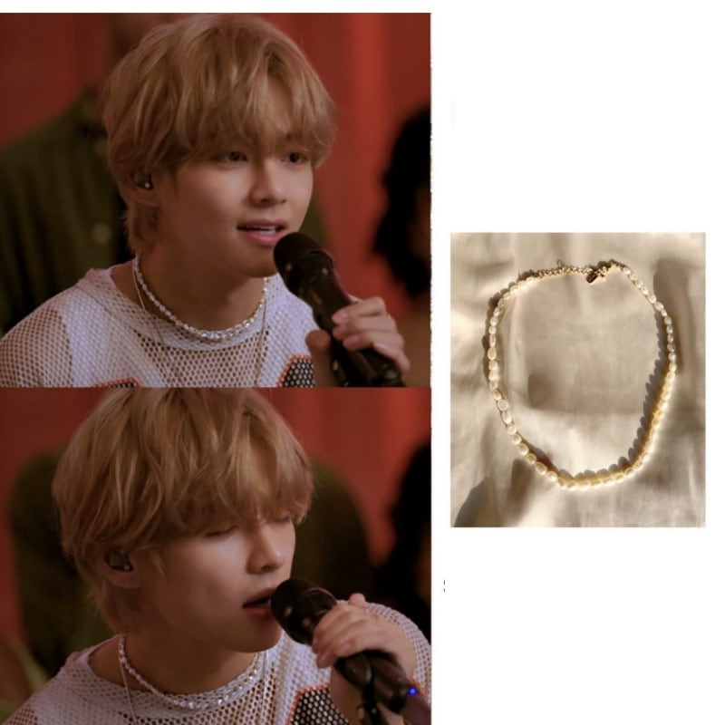 【BTS V, NCTジェヒョン, Red Velvetジョイ着用】シエナ パールネックレス ユニセックス 天然淡水パール ブレスレット 韓国製 K-POPファッション