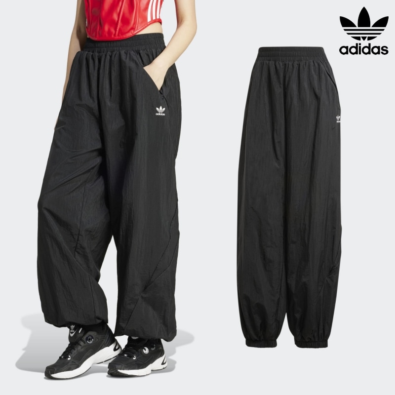 [ADIDAS] アディダス ワイドウブンパンツブラック / WOVEN TRKPANTS BLACKロングパンツ