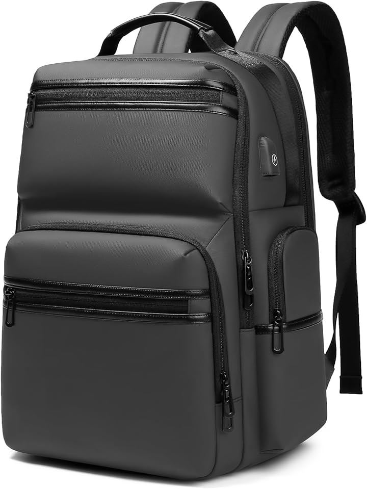 リュック ビジネスリュック メンズ リュックサック バックパック 防水 自立 USB充電ポート 盗難防止 撥水加工 15.6インチ PC ラップトップバック 30L( 3.グレー)