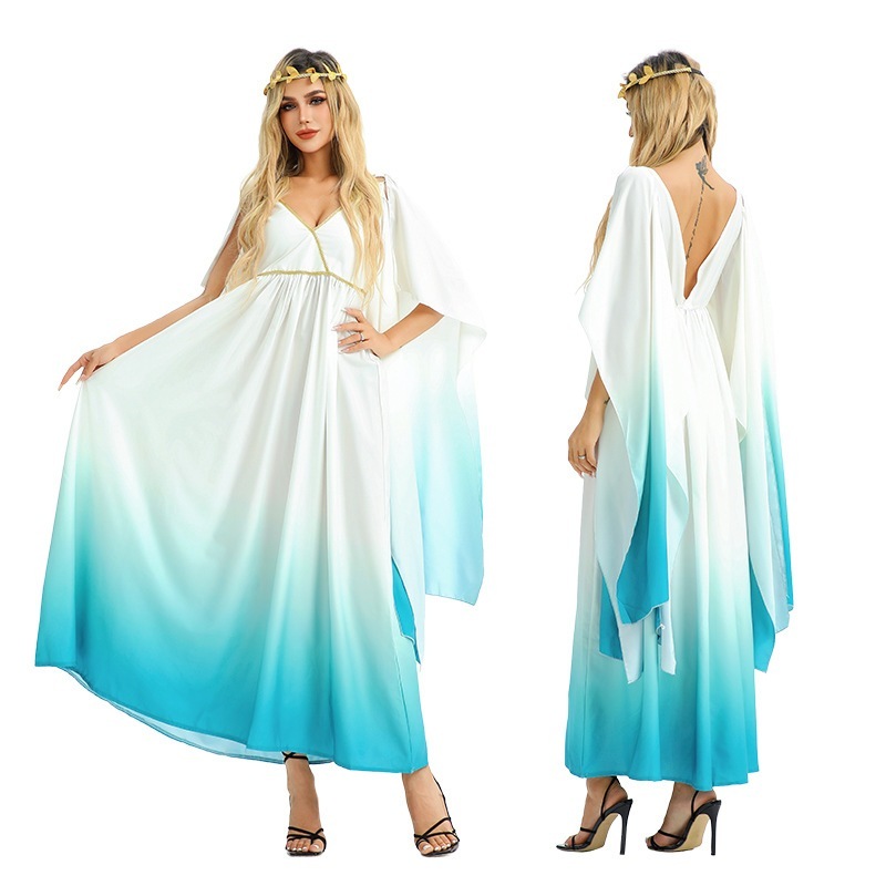 ハロウィン大人用コスチューム古代ギリシャ・ローマ神話コスエジプト女神ドレスパフォーマンス服ヨーロッパとアメリカのドレス