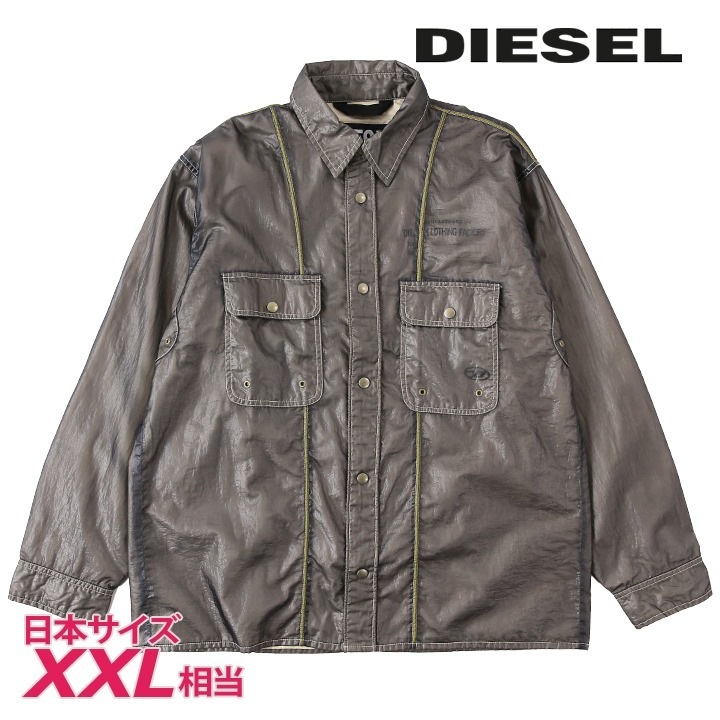 長袖シャツ メンズ S-U24 シースルーオーガンジー ダブルシェル die-m-t-f4-318