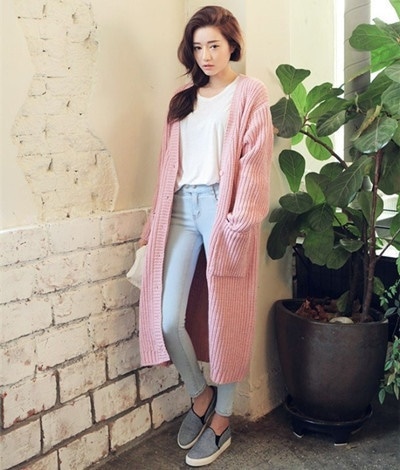 5114.ロングカーディガン（ピンク）2019 春夏 sale 春夏 sale アウター 美ライン おしゃれ シンプル 厚手 オフィス ビジネス お出かけ 女子会 普段使い 通勤 通学 200,000円