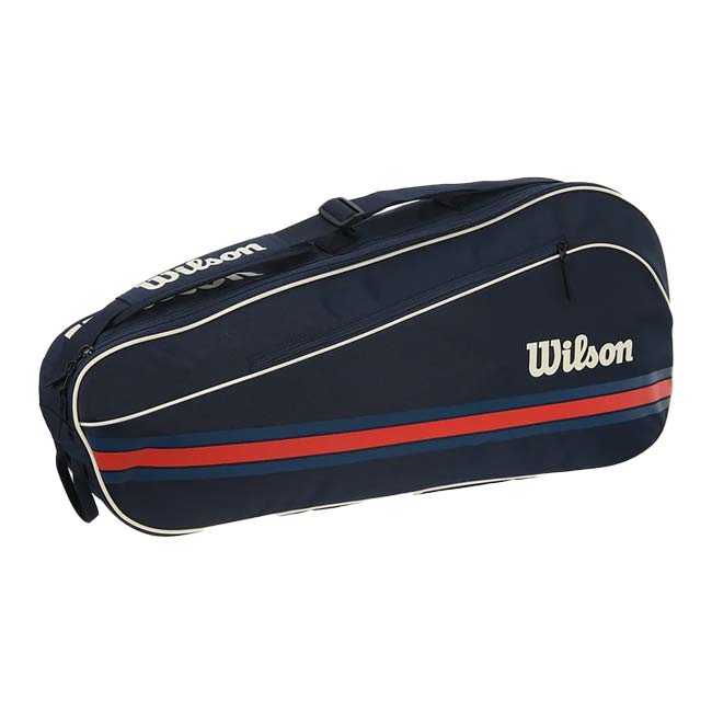 国内未発売モデル ３本収納 ウィルソン(Wilson) 2025 TEAM チーム 3PK ラケットバッグ ワンショルダー テニスバッグ WR8039801001 ネイビー