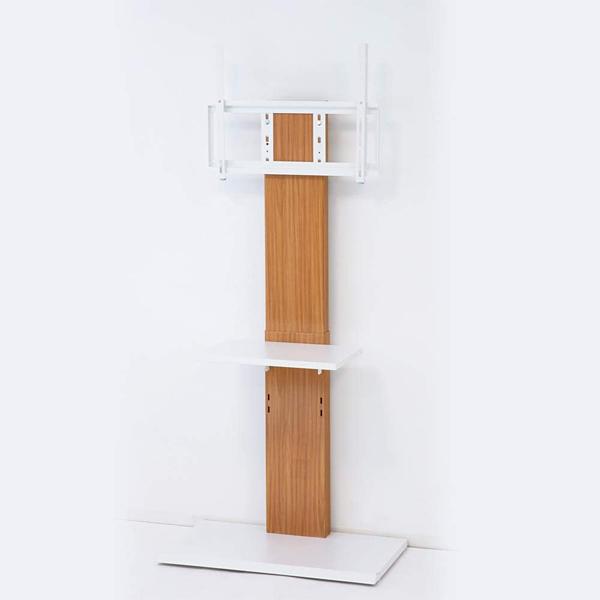 テレビスタンド TVスタンド ハイタイプ 壁寄せ 壁掛け風 シンプル 北欧 木目 ホワイト ナチュラル