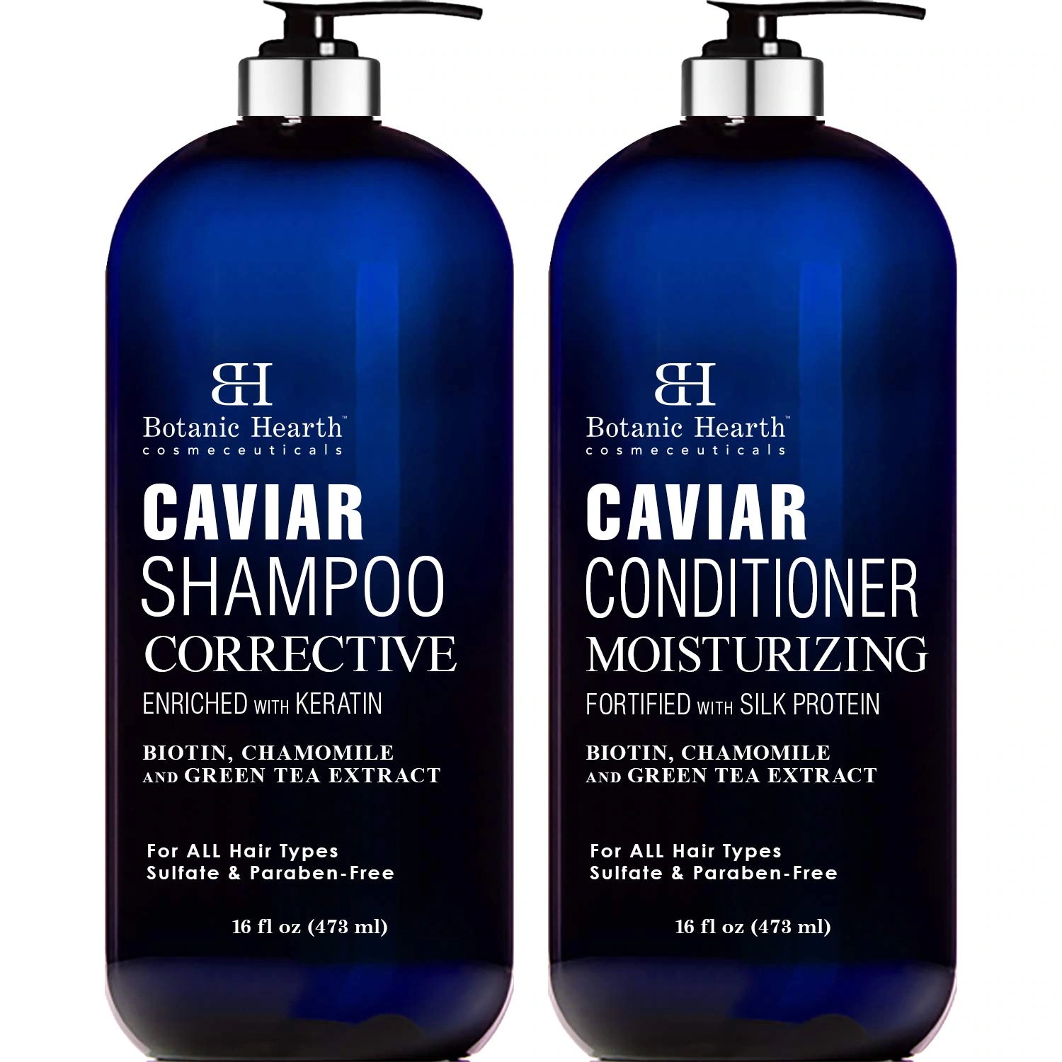 ボタニックハースキャビアシャンプー&コンディショナーセット-硫酸塩フリーケラチン&コンディショナー 5,843円