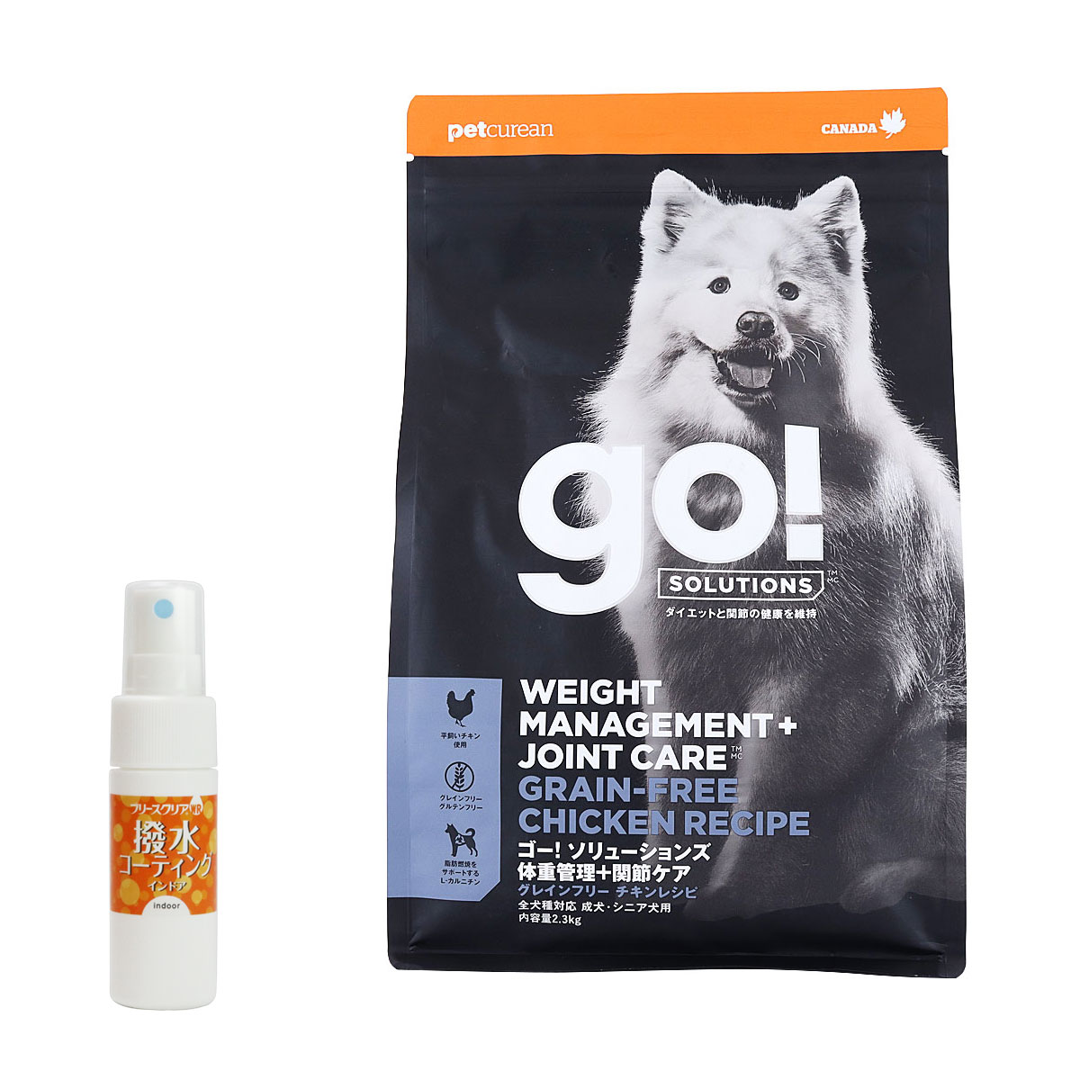GO! ゴー ソリューションズ ダイエット+関節ケア チキン 2.3kg【撥水コーティングインドア(水回り用) 20ml付き】ドッグフード
