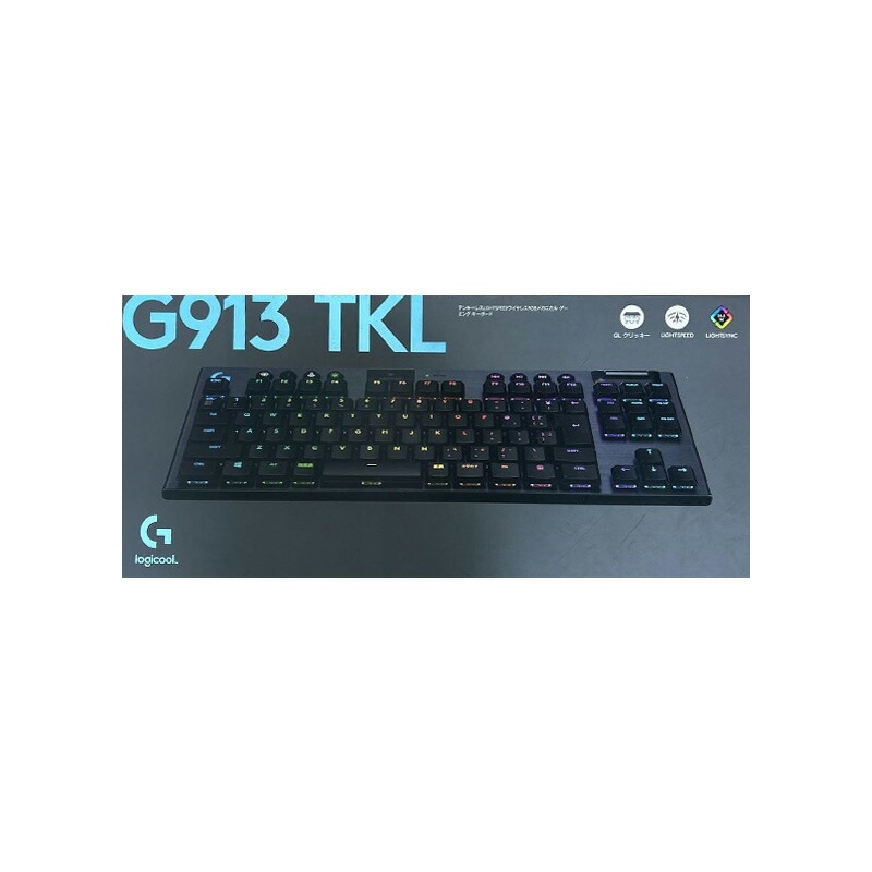【新品】LOGICOOL G ロジクール ワイヤレズキーボード テンキーレス G913 TKL LIGHTSPEED Wireless RGB Mechanical Gaming Keyboard-C