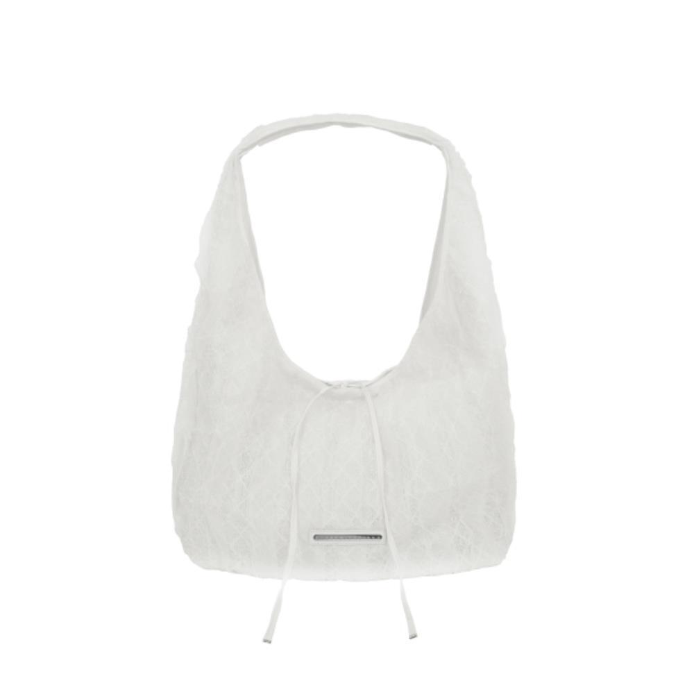 TREEMINGBIRD Fray Lace Double Layered Bag White TM2535