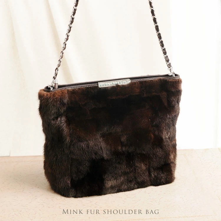 ミンクファーショルダーバッグ