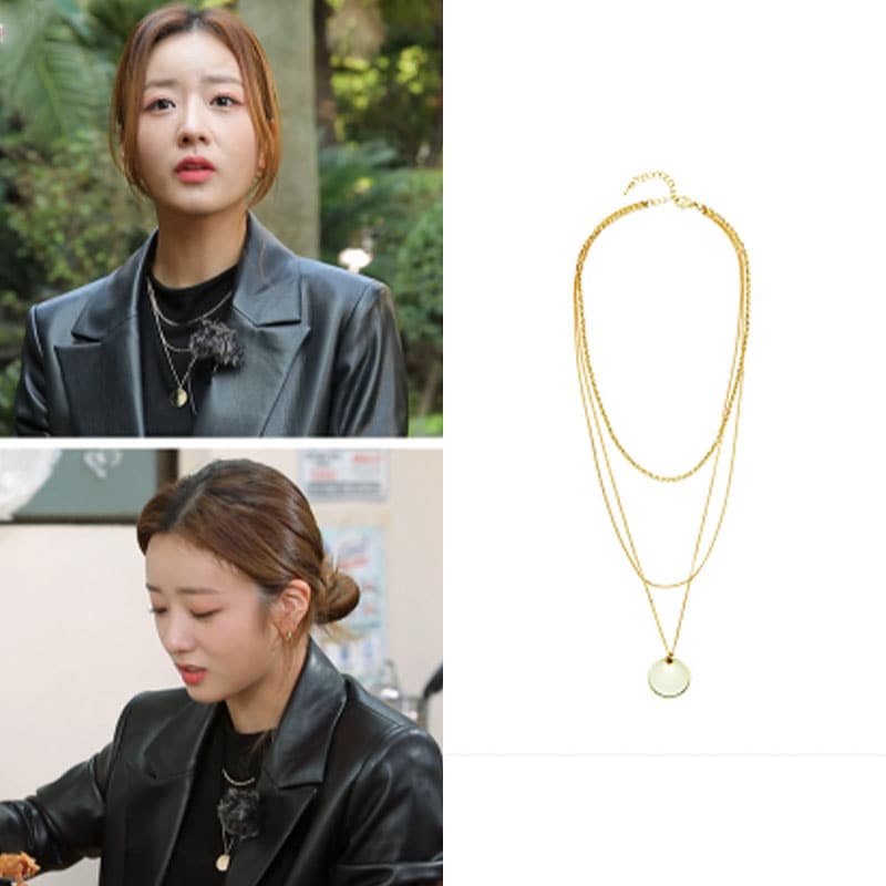 【Apinkボミ着用】LAYERED CIRCLE NECKLACE AN121001/韓国ファッション/韓国ファッションスタイル/韓国ストリートファッション/SNSで人気/韓国の人気ブランド